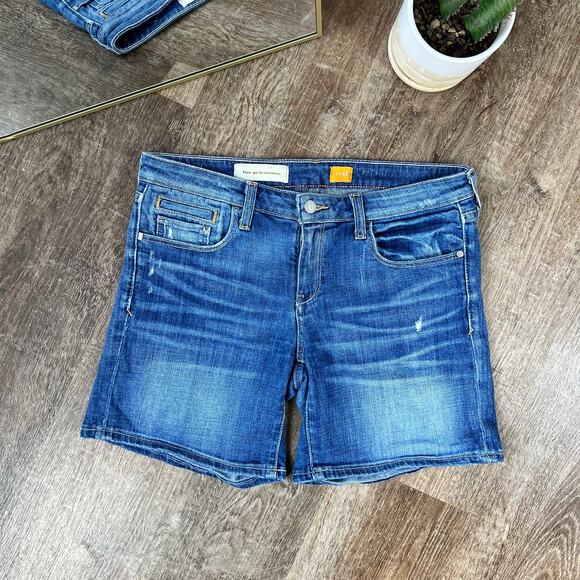 Anthropologie Pilcro and The Letterpress stet fit denim midi casual Shorts - Picture 1 of 5